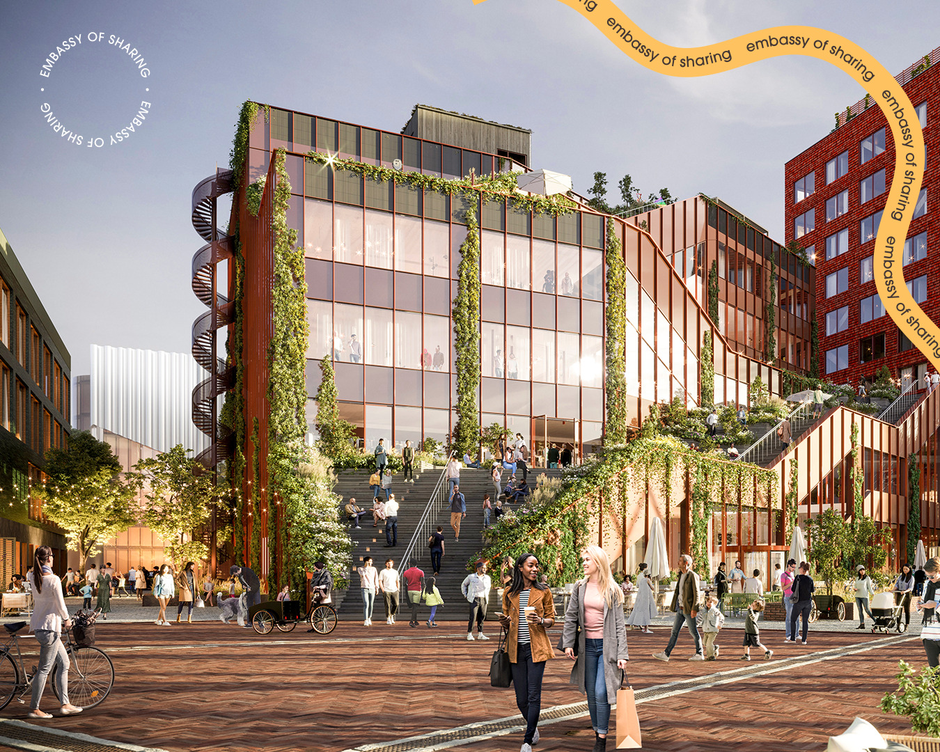 Drivbänken i Embassy of Sharing i Hyllie i Malmö